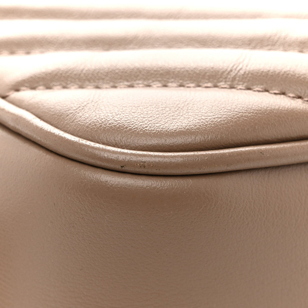 Calfskin Matelasse Monogram Lou Camera Bag Dark Beige