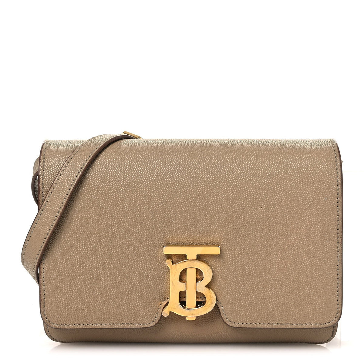 Grained Calfskin Small TB Bag Oat Beige