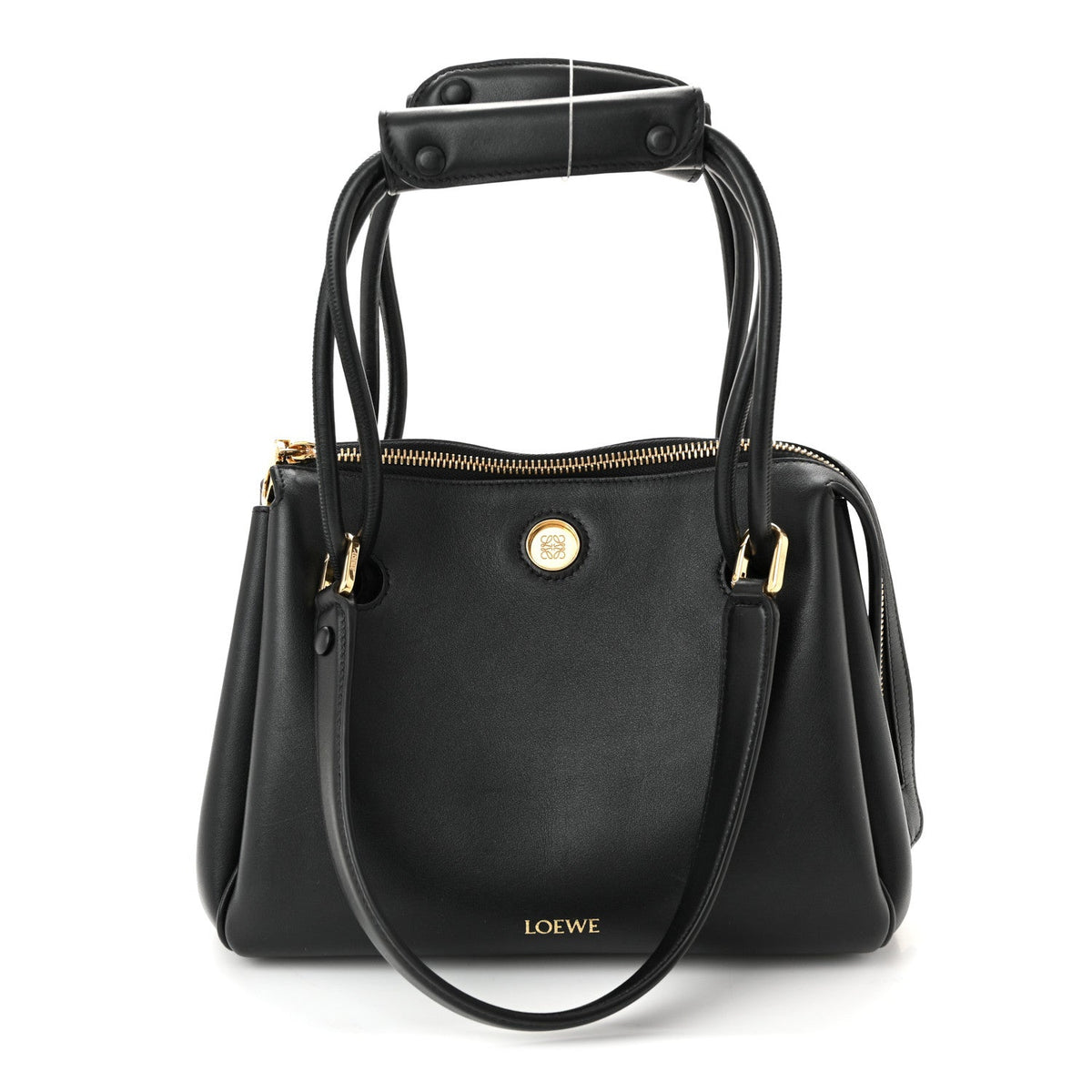 Supple Calfskin Small Madrid Bag Black