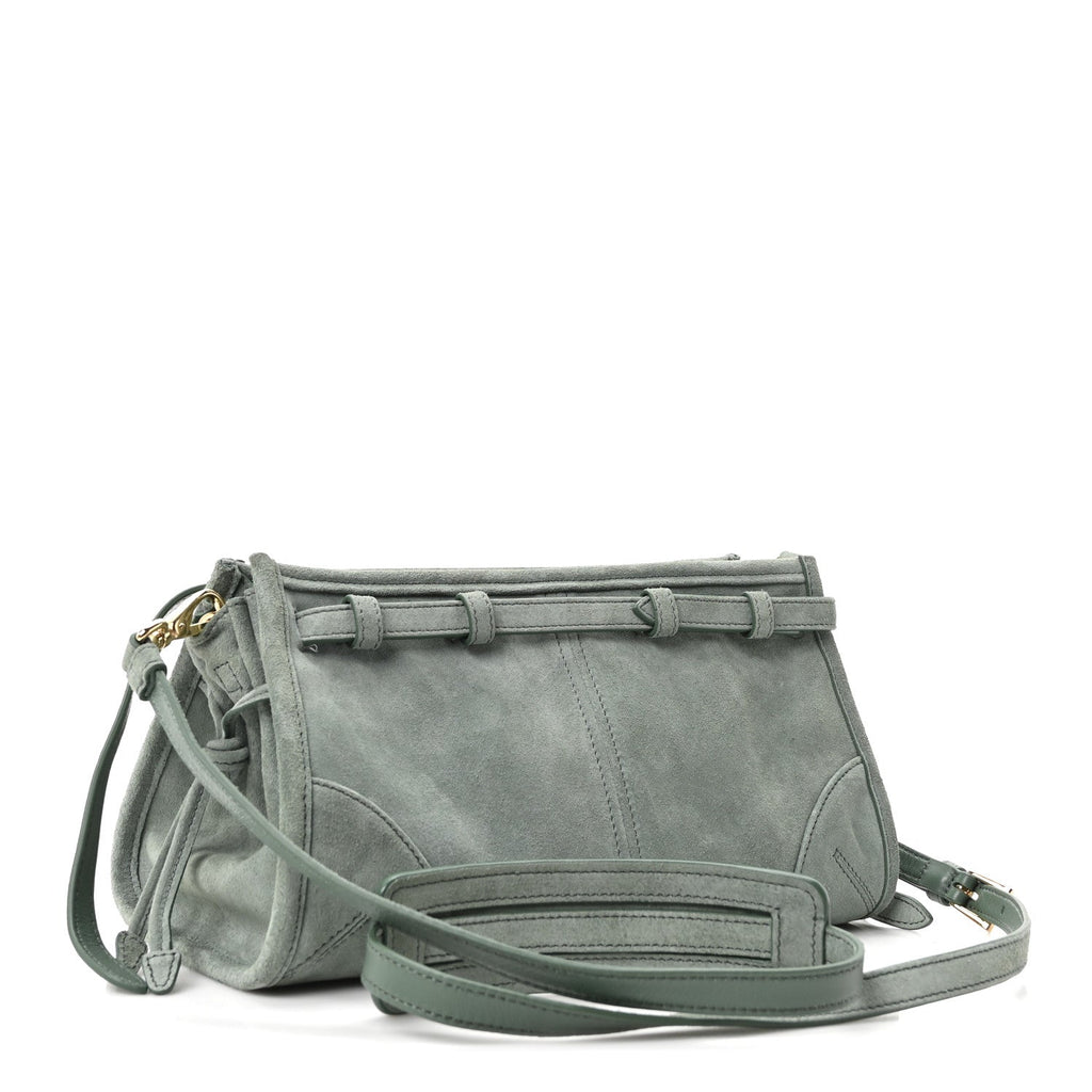 Scamosciato Triangle Small Bonnie Shoulder Bag Salvia