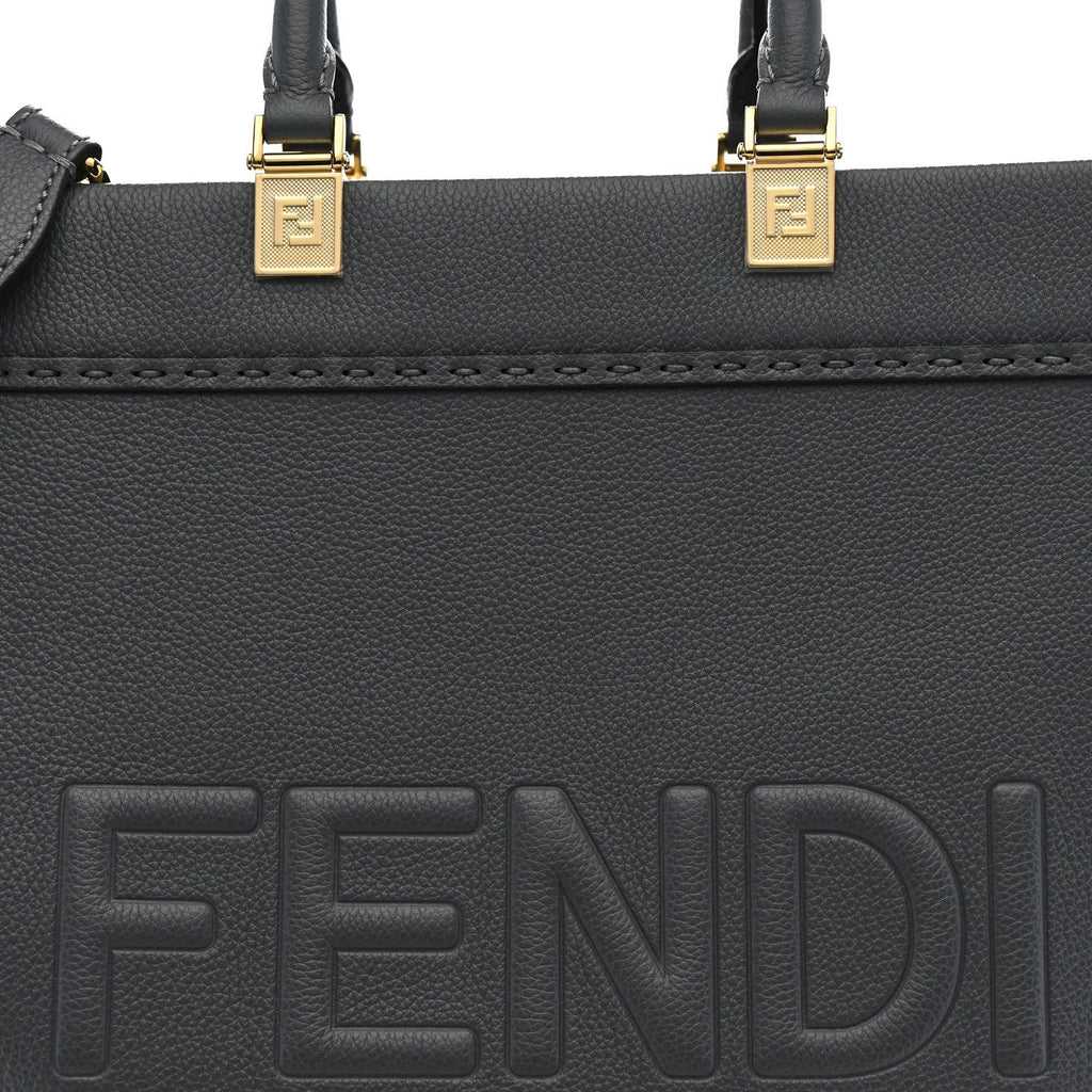 Vitello Cher Logo Debossed Medium Fendi Sunshine Shopper Tote Real Tempesta