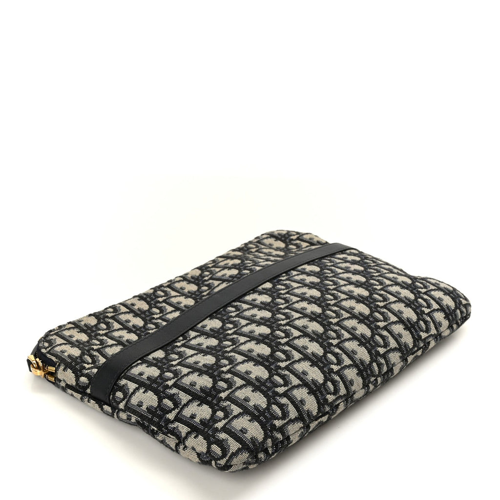 Oblique Pouch Clutch Blue