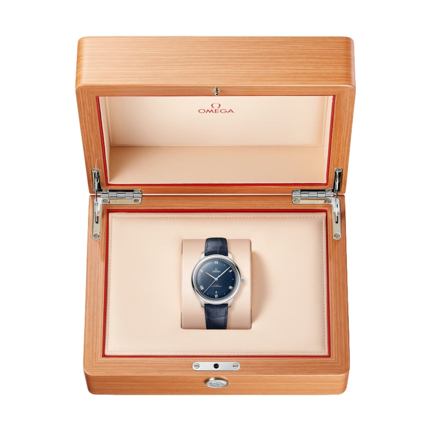 De Ville Prestige 40mm - Blue on Leather Strap