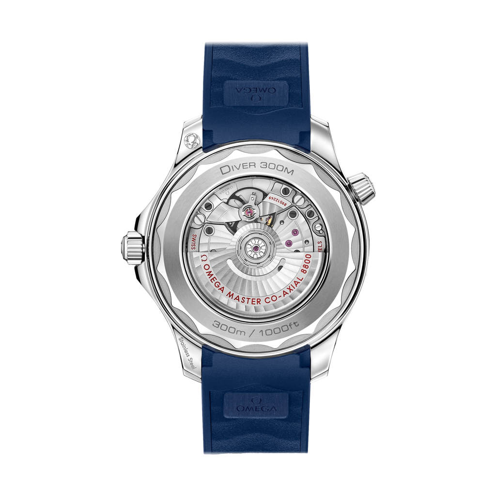 Seamaster Diver 300M 42mm - Grey Dial w/ Blue Bezel on Rubber Strap