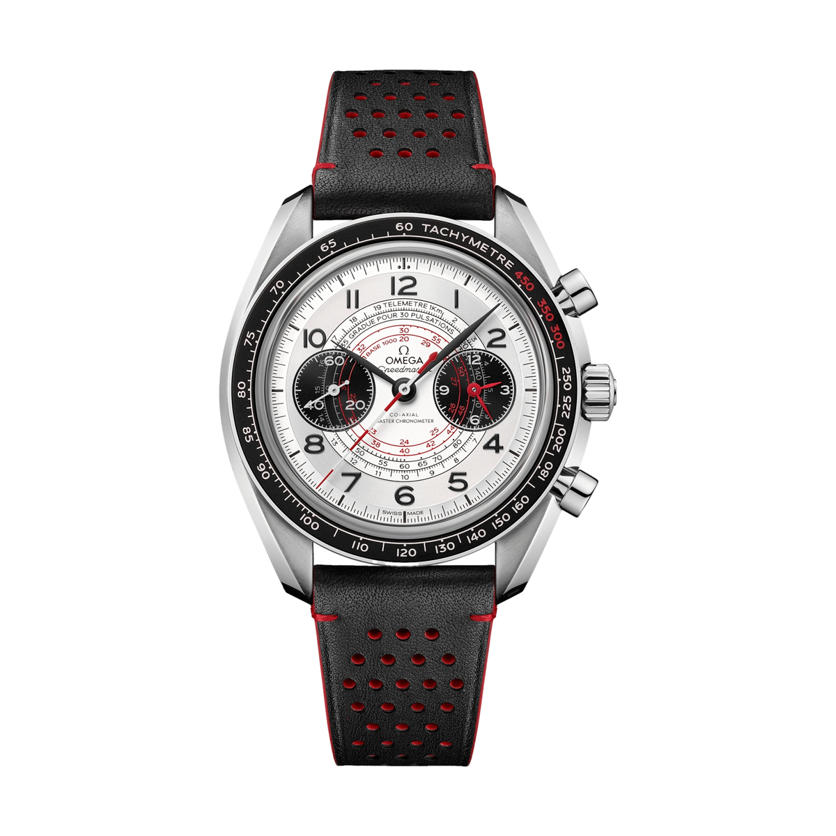 Speedmaster Chronoscope Chronograph 43mm - Silver on Leather Strap
