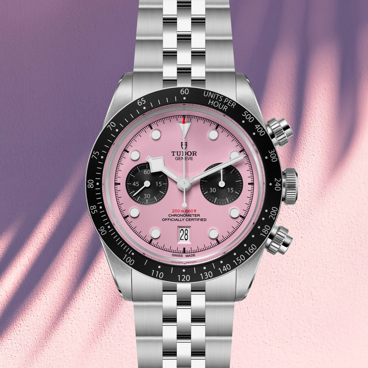 Black Bay Chrono 41mm - Pink on Bracelet